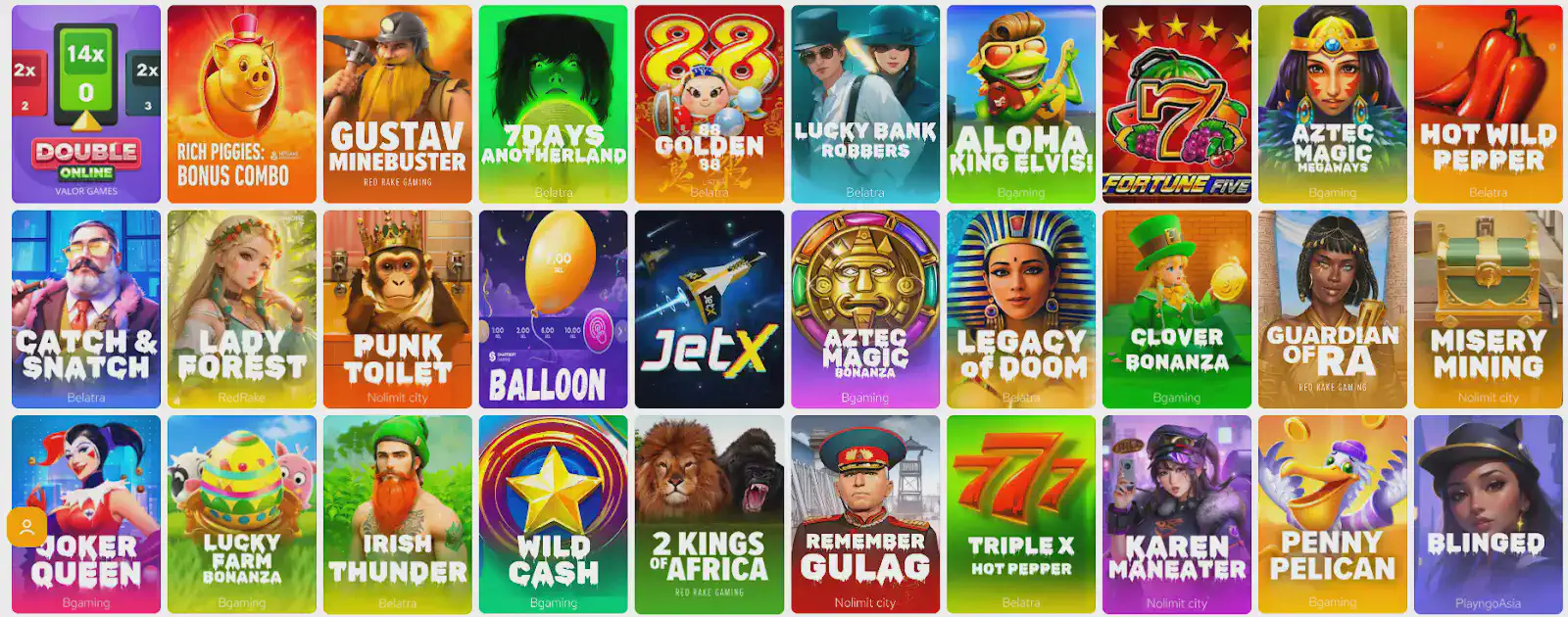 valor bet slots