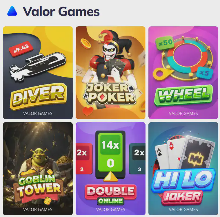 valor game providers